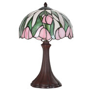 Clayre & Eef | Tiffany Tafellamp Roze ø 27x40 cm E14/max 1x40W | 5LL-6307