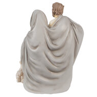 Clayre & Eef | Sneeuwbol Kerstgroep Grijs, Beige 9x8x11 cm | 6PR4892