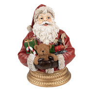 Clayre &amp; Eef   | Kerstdecoratie Kerstman Rood 22x18x29 cm | 6PR4908