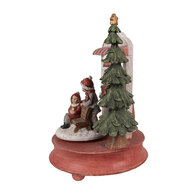 Clayre & Eef | Muziekdoos Rood, Wit, Groen 17x16x24 cm | 6PR4941