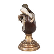 Clayre & Eef | Kerstdecoratie Beeld Kerstgroep Bruin Goudkleurig 10x10x20 cm | 6PR4943