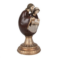 Clayre & Eef | Kerstdecoratie Beeld Kerstgroep Bruin Goudkleurig 10x10x20 cm | 6PR4943