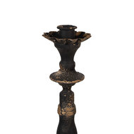 Clayre & Eef | Kandelaar Zwart Goudkleurig ø 11x30 cm | 6Y5454
