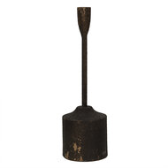 Clayre & Eef | Kandelaar (set van 3) Zwart ø 9x35 / ø 9x30 / ø 9x25 cm | 6Y5474