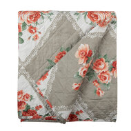 Clayre & Eef | Bedsprei Grijs Roze 140x220 cm | Q196.059