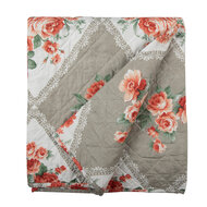 Clayre & Eef | Bedsprei Grijs Roze 240x260 cm | Q196.061