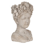 Clayre &amp; Eef   | Bloempot Binnen Grijs 22x21x35 cm | 6TE0492