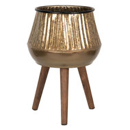 Clayre & Eef | Planthouder Koperkleurig Bruin 27x27x39 cm | 6Y5403