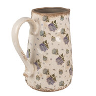 Clayre & Eef | Decoratieve Schenkkan Beige Blauw 21x15x23 cm | 6CE1640L