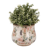 Clayre & Eef | Bloempot Binnen Beige Roze ø 16x14 cm | 6CE1612S