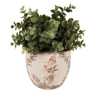 Clayre & Eef | Bloempot Binnen Beige Roze ø 13x11 cm | 6CE1615S