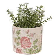 Clayre & Eef | Bloempot Binnen Beige Roze ø 11x9 cm | 6CE1623XS
