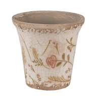 Clayre &amp; Eef   | Bloempot Binnen Beige Roze &oslash; 9x8 cm | 6CE1629S