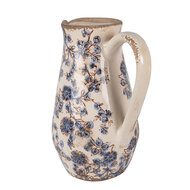 Clayre &amp; Eef   | Decoratieve Schenkkan Beige Blauw 20x14x25 cm | 6CE1621M