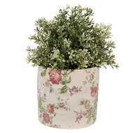 Clayre & Eef | Bloempot Binnen Beige Roze ø 14x13 cm | 6CE1623M