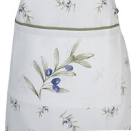 Clayre & Eef | Keukenschort Beige Groen 70x85 cm | OLF41