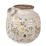 Clayre &amp; Eef   | Decoratieve Schenkkan Beige Geel &oslash; 17x16 cm | 6CE1611L