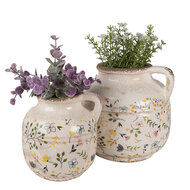 Clayre &amp; Eef   | Decoratieve Schenkkan Beige Geel &oslash; 17x16 cm | 6CE1611L