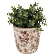 Clayre &amp; Eef   | Bloempot Binnen Beige Roze &oslash; 14x13 cm | 6CE1649M