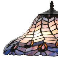 Clayre & Eef | Tiffany Tafellamp Blauw ø 40x60 cm E27/max 2x60W | 5LL-6338