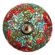 Clayre & Eef | Tiffany Tafellamp Groen, Rood ø 55x85 cm E27/max 3x60W | 5LL-6345