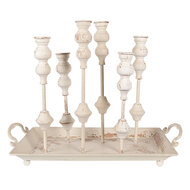 Clayre & Eef | Kandelaar Wit 55x26x43 cm | 65214