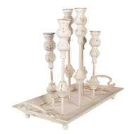 Clayre & Eef | Kandelaar Wit 55x26x43 cm | 65214