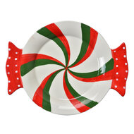 Clayre & Eef | Serveerschaal Rood Groen 27x20x3 cm | 6CE1722