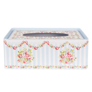 Clayre & Eef | Tissuebox Roze Wit 25x13x10 cm | 6BL0119