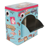 Clayre & Eef | Blikken Bewaardoos Blauw Roze 16x10x18 cm | 6BL0126