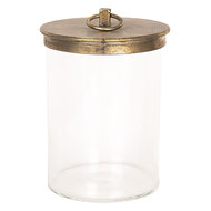 Clayre & Eef | Voorraadpot Deksel Transparant ø 15x25 cm | 6GL2477