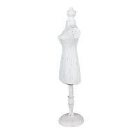 Clayre & Eef | Decoratie paspop Wit 13x11x51 cm | 50768