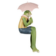 Clayre &amp; Eef   | Decoratie Kikker Groen 23x18x42 cm | 6PR4019