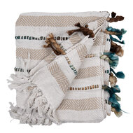 Clayre & Eef | Plaid Beige Bruin 125x150 cm | KT060.139