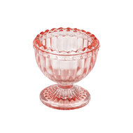 Dekoratief | Eierdopje op voet, roze, glas, 6x6x6cm | A244040