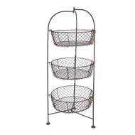 Clayre & Eef | Rek met manden Bruin ø 31x80 cm | 5Y1193