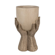 Clayre & Eef | Bloempot Binnen Beige 22x19x37 cm | 6PR5061