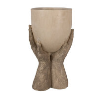 Clayre & Eef | Bloempot Binnen Beige 22x19x37 cm | 6PR5061