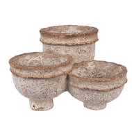Clayre & Eef | Bloempot Binnen Beige Bruin 27x29x17 cm | 6PR5062