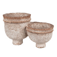 Clayre & Eef | Bloempot Binnen Beige Bruin 27x29x17 cm | 6PR5062