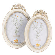 Clayre &amp; Eef   | Fotolijst Wit 16x2x23 cm / 13x18 cm | 2F1061