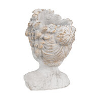 Clayre &amp; Eef   | Bloempot Binnen Hoofd Grijs 14x14x22 cm | 6TE0499S