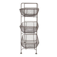 Clayre & Eef | Rek met manden Bruin 35x26x71 cm | 5Y1192
