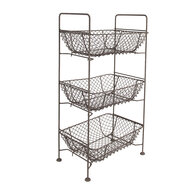 Clayre & Eef | Rek met manden Bruin 35x26x71 cm | 5Y1192