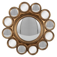 Clayre & Eef | Wandspiegel Goudkleurig ø 45x2 cm | 62S285
