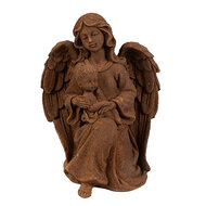 Clayre & Eef | Decoratie engel Bruin 13x11x18 cm | 6PR4064
