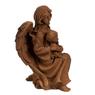 Clayre & Eef | Decoratie engel Bruin 13x11x18 cm | 6PR4064