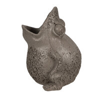 Clayre & Eef | Bloempot Kikker Binnen Grijs 19x18x23 cm | 6PR5059
