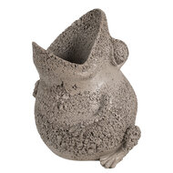 Clayre & Eef | Bloempot Kikker Binnen Grijs 26x25x32 cm | 6PR5060