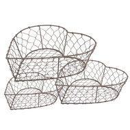Clayre & Eef | Manden Bruin (set van 3) 25x23x11 / 22x20x10 / 19x18x8 cm | 6Y5483